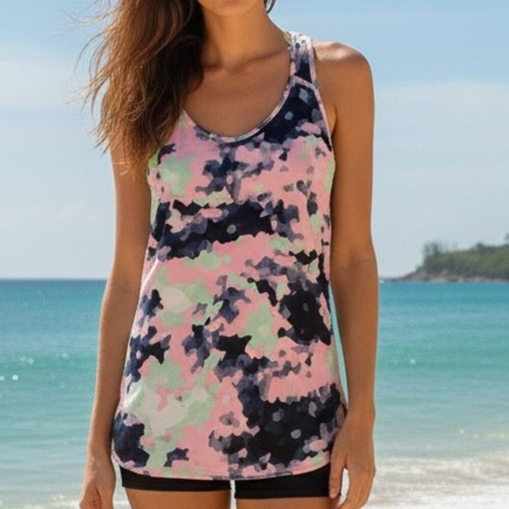 Lululemon Vent it Out Singlet Clouded Dreams Multi White Tank *Sm / Med